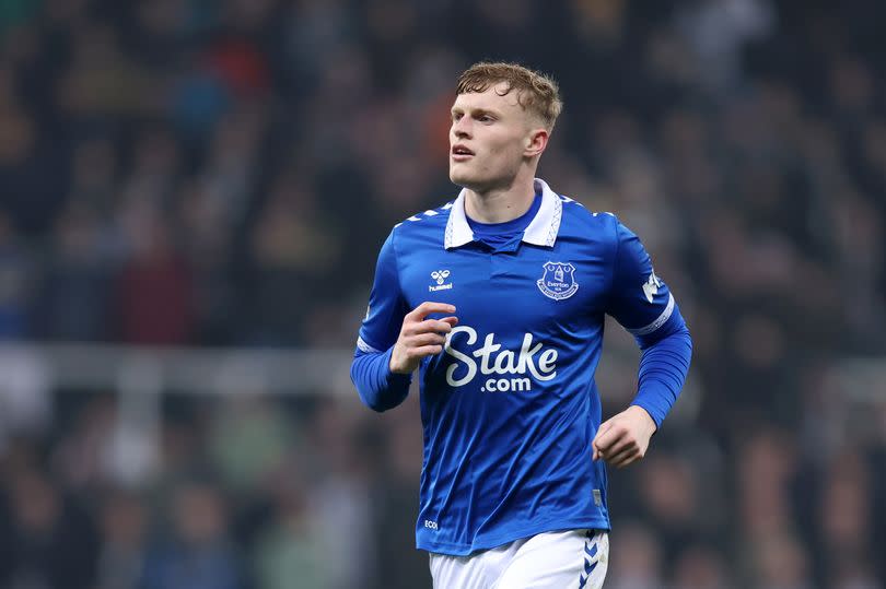 Jarrad Branthwaite in action for Everton.