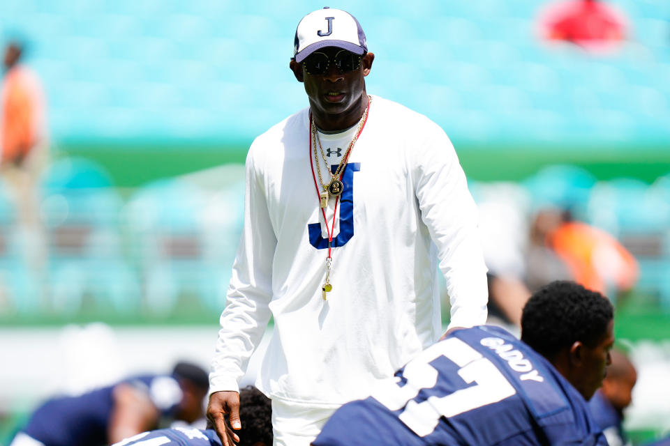 Jackson State Tigers head coach Deion Sanders