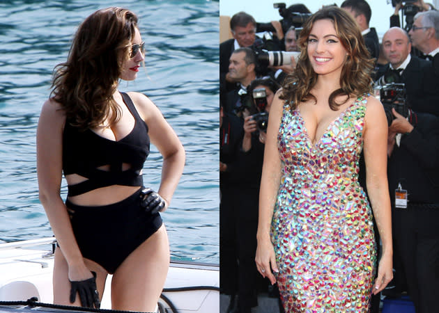Kelly Brook, swimsuit, red carpet, Cannes Film Festival