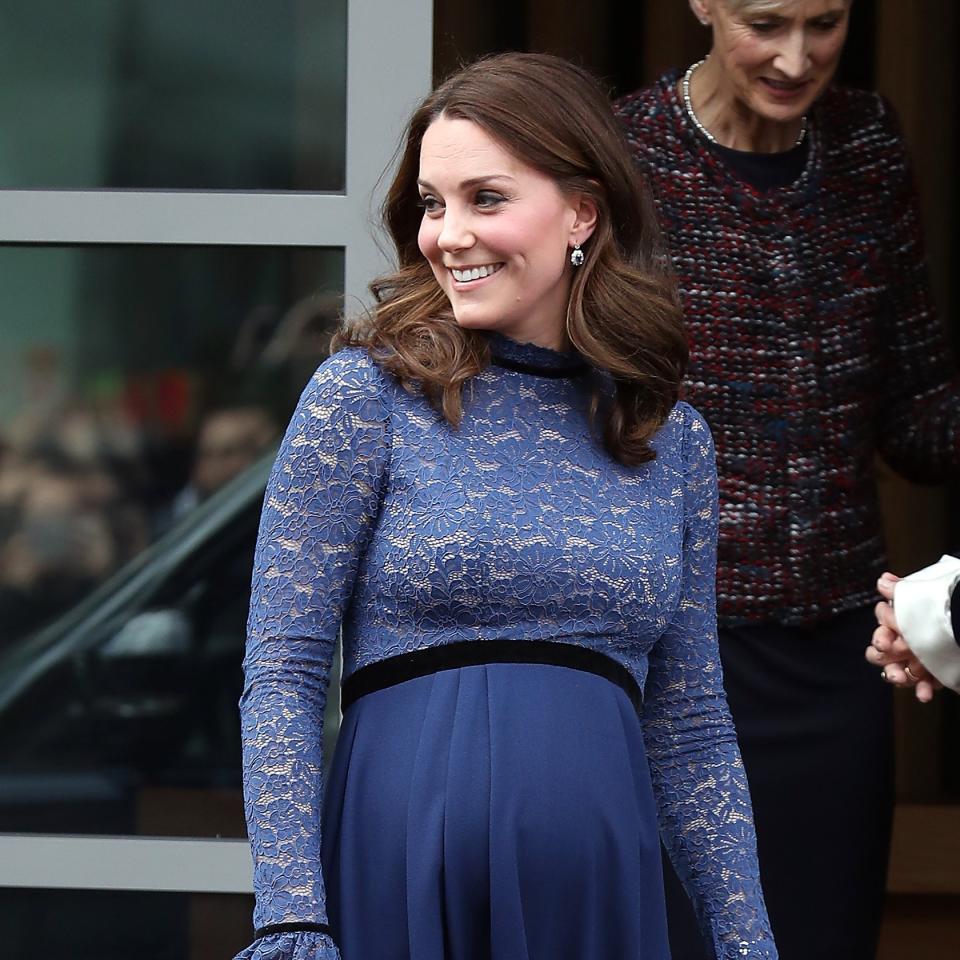 The young royal, Kate Middleton, put her posh stamp on maternity dressing in a recycled look with runway roots.