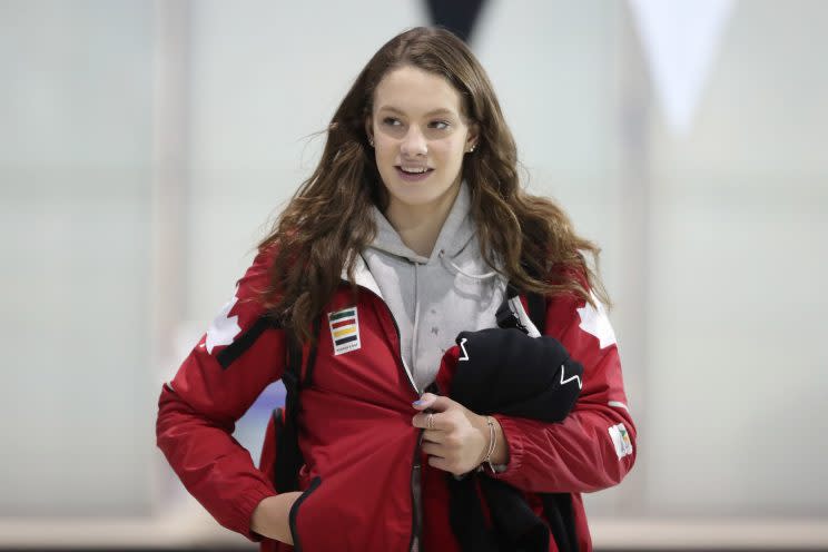 Rock the Canada Roots gear like Penny Oleksiak. (Getty Images)