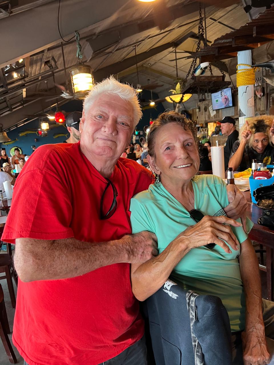 Marylou Sharp and Butch Gay at various Matlacha restaurants.