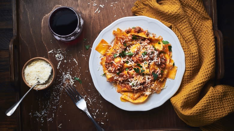 Pasta with Bolognese sauce