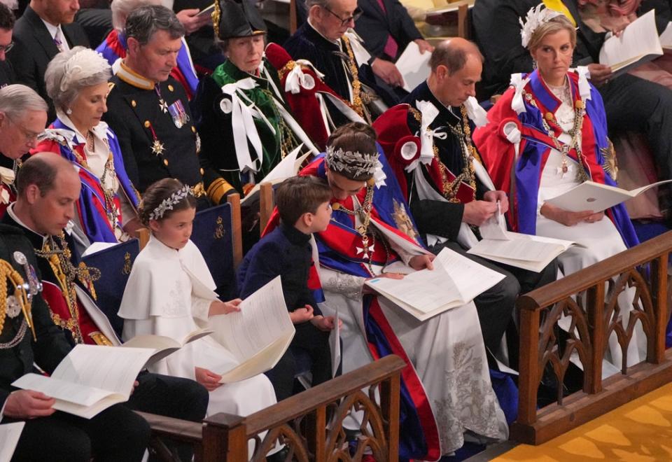 Prince William, Princess Charlotte, Prince Louis, Prince Edward, Sophie, King Charles III Coronation, Guests