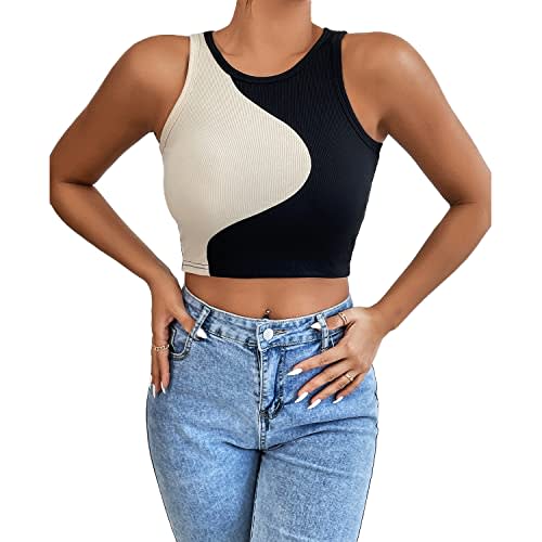 Sleeveless Crew Neck Crop Vest Top