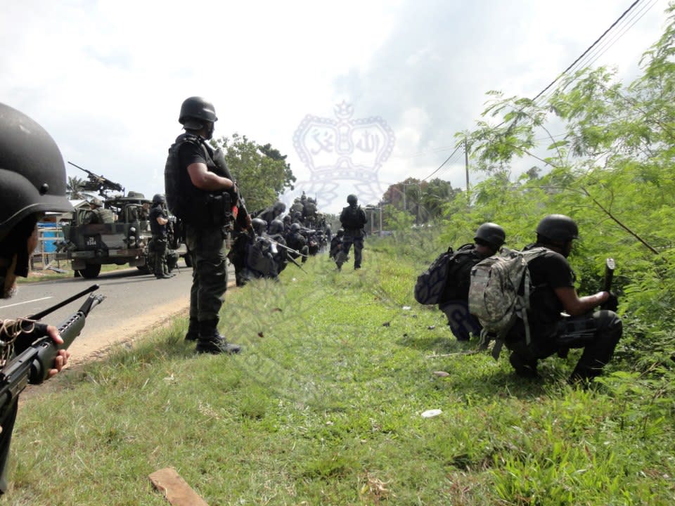 Pics: Malaysian forces on high alert