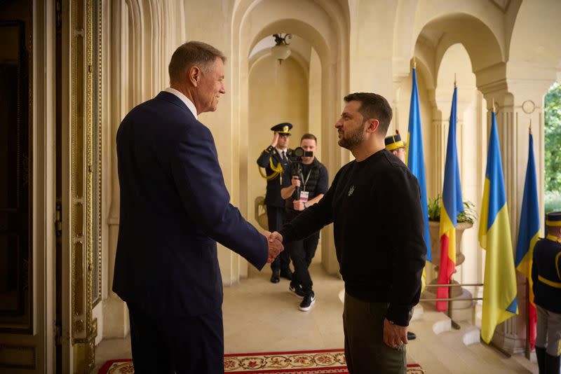 Ukraine's President Zelenskiy visits Romania