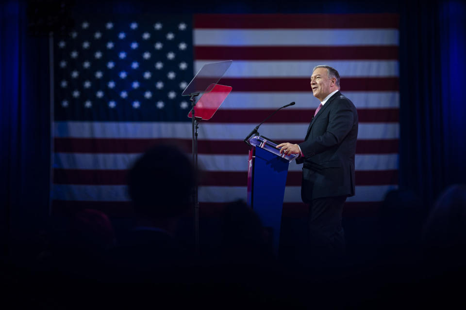 Mike Pompeo at the Conservative Political Action Conference in Fort Washington, Md. (Jabin Botsford / The Washington Post via Getty Images file )