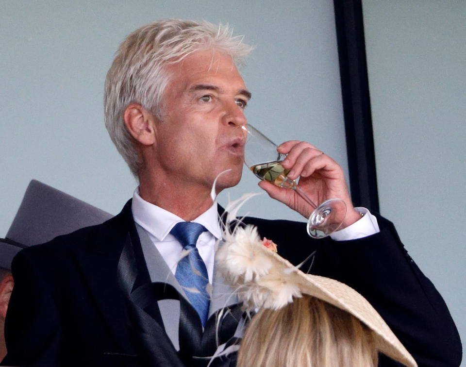 Phillip Schofield watches the racing as he attends day 4 of Royal Ascot at Ascot Racecourse on June 23, 2017 in Ascot, England. (Photo by Max Mumby/Indigo/Getty Images)