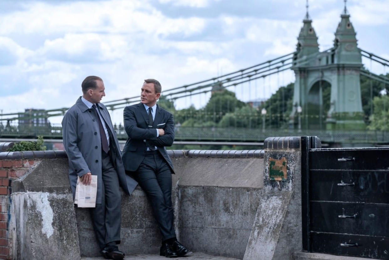 Ralph Fiennes and Daniel Craig as M and James Bond in No Time To Die. (@007/Instagram)