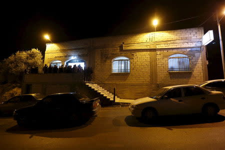 An exterior view of the Diwan (Family Gathering Place) of the family of Anwar Abu Zeid, the Jordanian officer whom the government said killed five people at a training facility, in Raymun village in the city of Jerash, north of Amman, Jordan, November 9, 2015. REUTERS/Muhammad Hamed