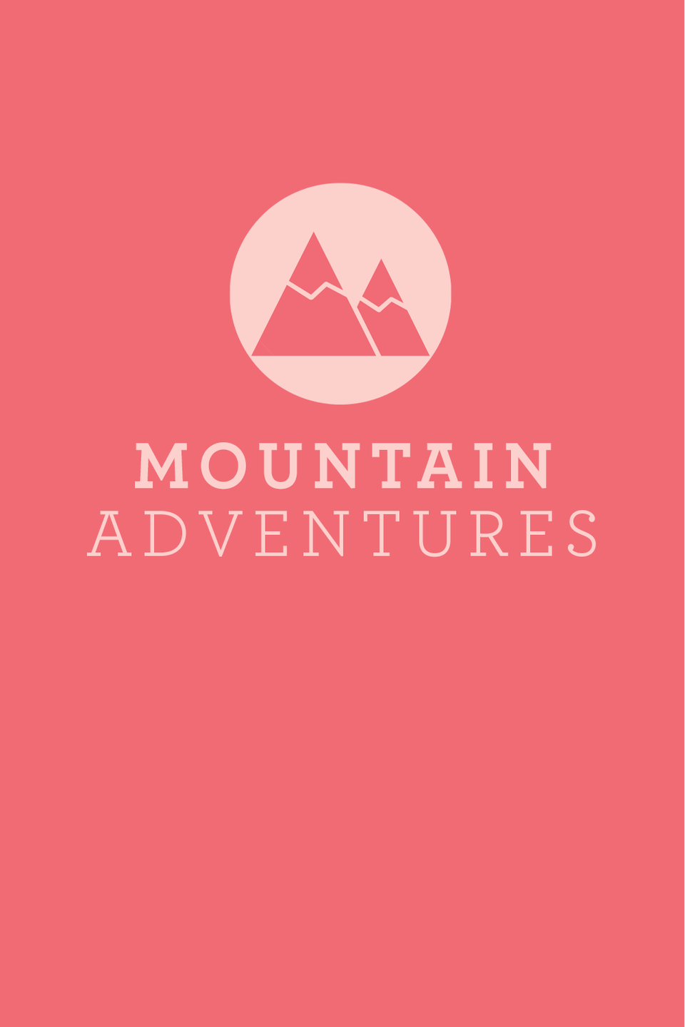 a slide that says mountain adventures with an icon of a mountain