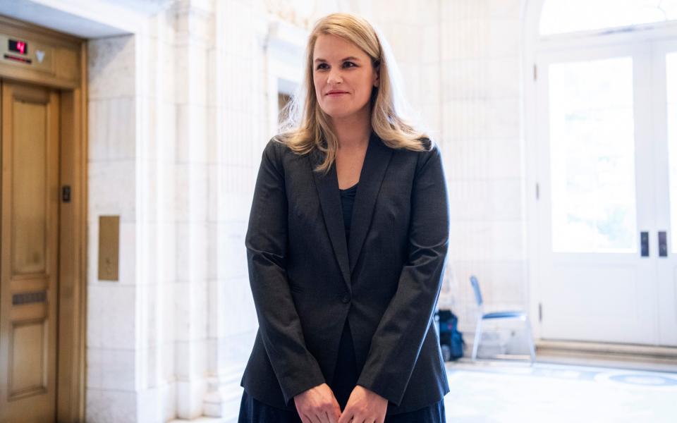 Frances Haugen photographed in the Russell Building corridor - Tom Williams/Getty Images