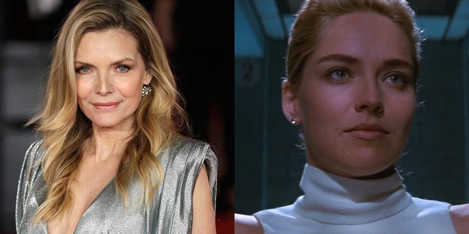 Michelle Pfeiffer – Catherine Tramell (Sharon Stone) in <i>Basic Instinct</i>