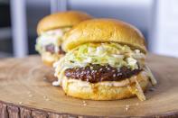 <p>Who says <a href="https://www.thedailymeal.com/our-50-best-burger-recipes-gallery?referrer=yahoo&category=beauty_food&include_utm=1&utm_medium=referral&utm_source=yahoo&utm_campaign=feed" rel="nofollow noopener" target="_blank" data-ylk="slk:the best burger recipes to cook on the grill;elm:context_link;itc:0;sec:content-canvas" class="link ">the best burger recipes to cook on the grill</a> have to be beef? Give your plant-based burgers some Korean-inspired flavor by mixing soy sauce, ginger and sesame oil into the patties. And vegan Korean barbecue, spicy mayo and a kimchi slaw are a much-welcome upgrade from ketchup, mustard and onion.</p> <p><a href="https://www.thedailymeal.com/recipe/kimchi-beyond-burgers?referrer=yahoo&category=beauty_food&include_utm=1&utm_medium=referral&utm_source=yahoo&utm_campaign=feed" rel="nofollow noopener" target="_blank" data-ylk="slk:For the Kimchi Beyond Burger recipe, click here.;elm:context_link;itc:0;sec:content-canvas" class="link ">For the Kimchi Beyond Burger recipe, click here.</a></p>