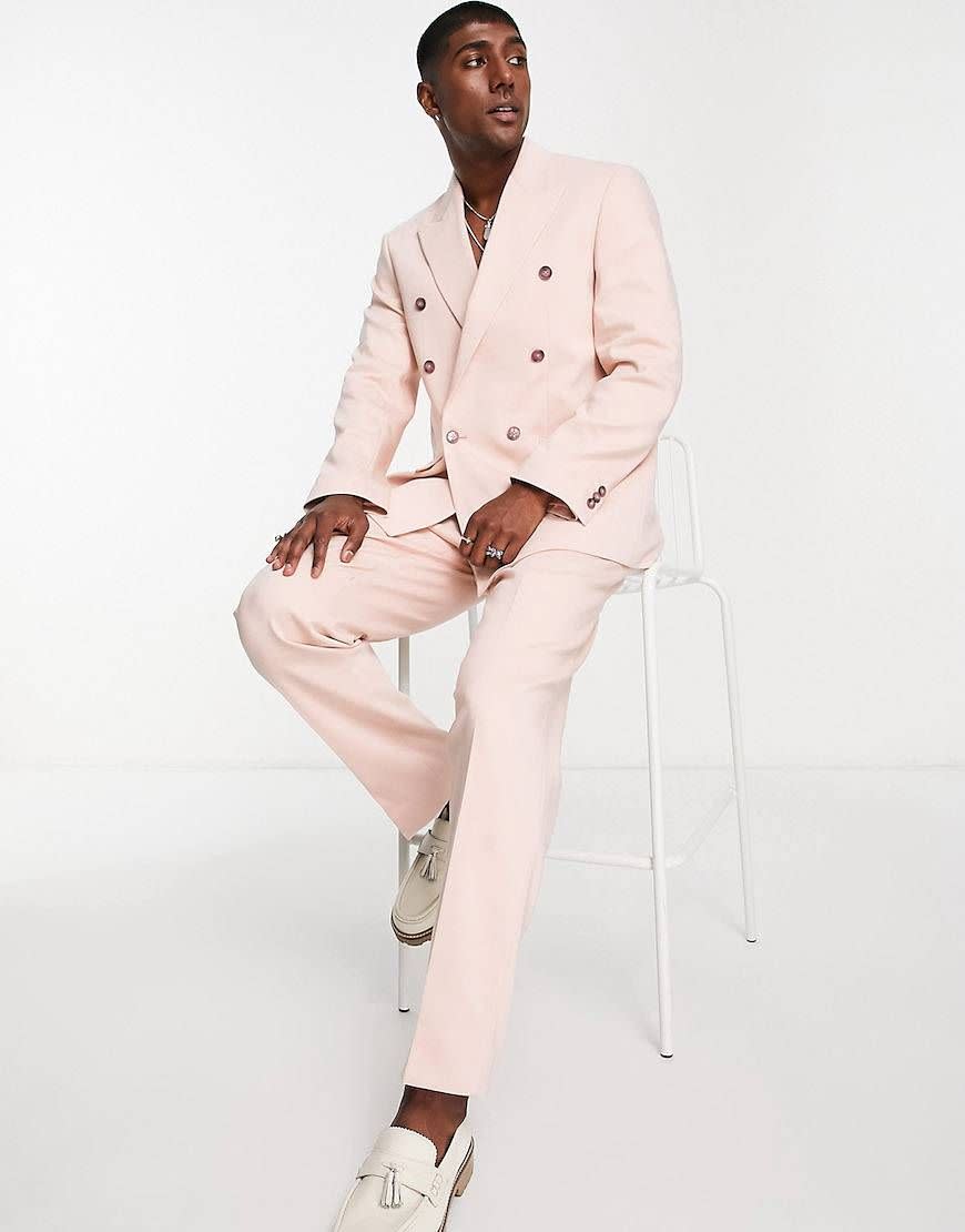 14) Relaxed Wide Suit Set in Peach