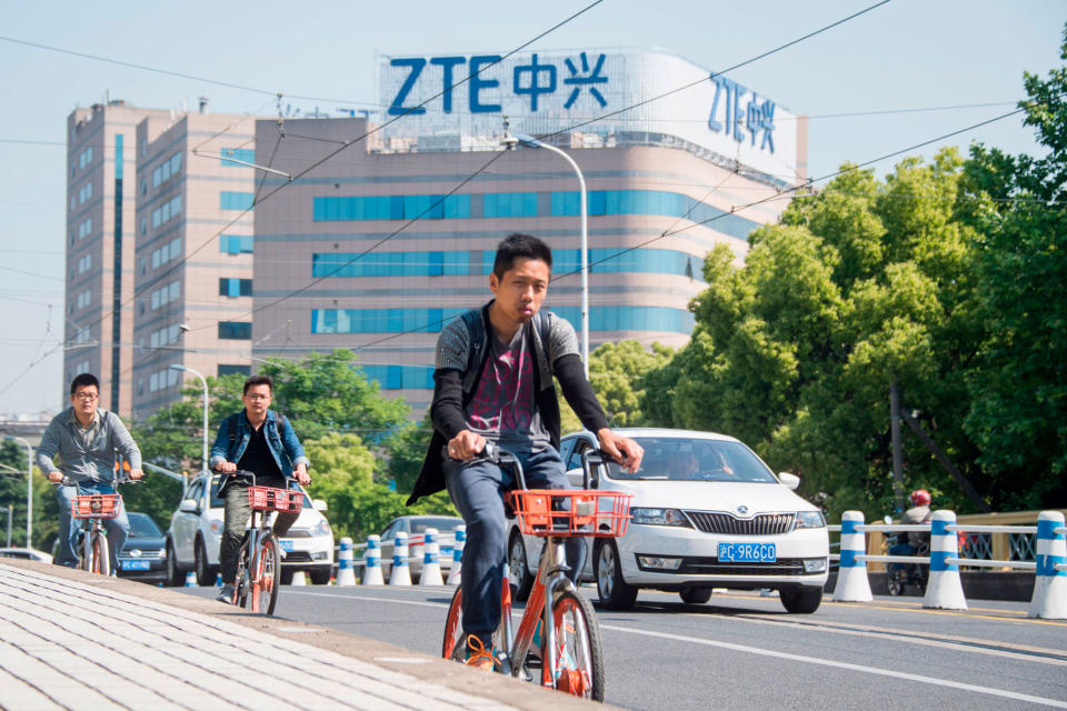 China’s telecom gear maker ZTE has become a chess piece in trade talks between Washington and Beijing. (CNBC)