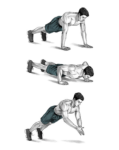 DO 10 CLAPPING PUSH-UPS