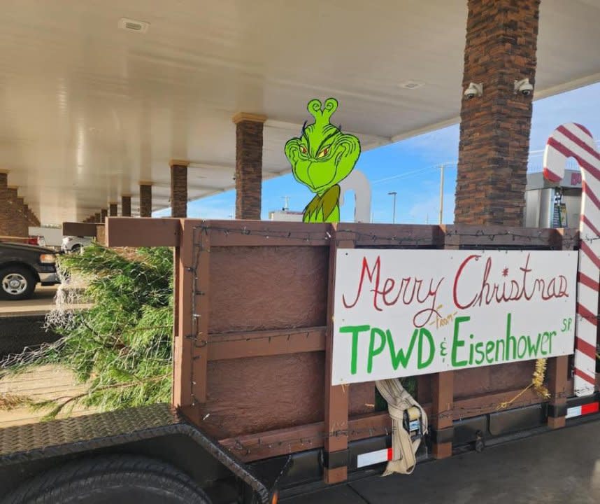 Mamie the Texas Capitol Christmas Tree traveled down Interstate 35 on Monday, | Courtesy Texas Parks and Wildlife