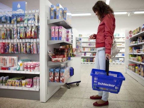 woman shopping drugstore