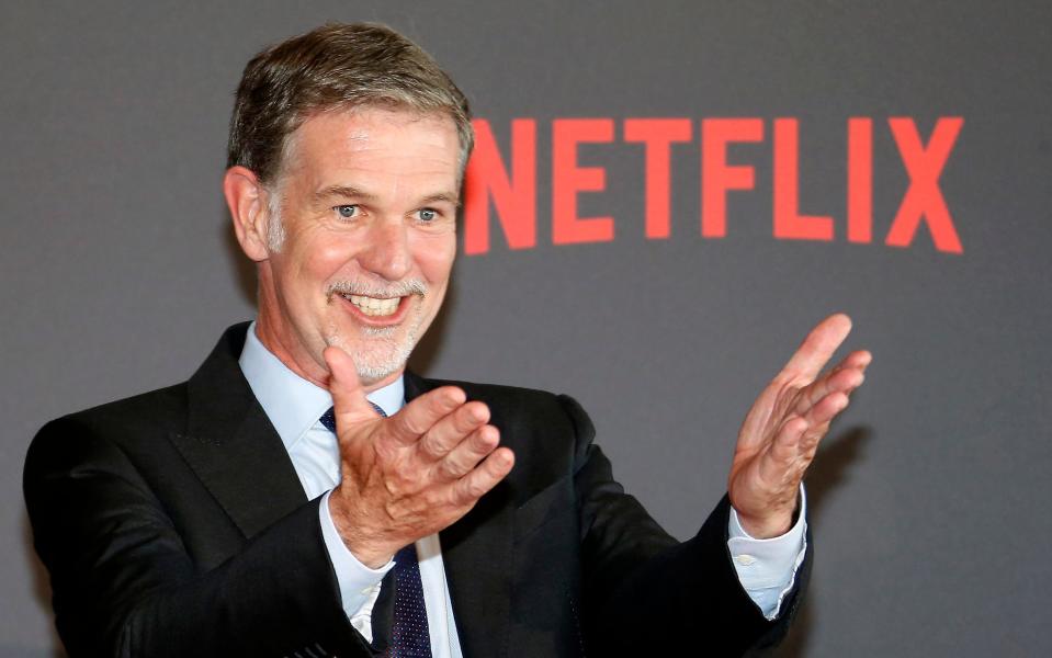 Netflix chief executive Reed Hastings had led explosive growth in the UK - EPA