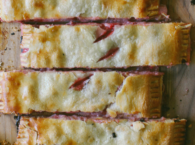 Strawberry and Cream Slab Pie