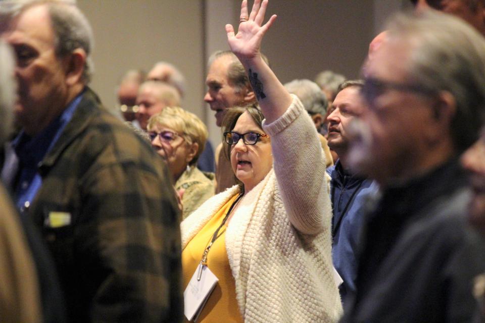 Hundreds of Global Methodist Church clergy and laypeople from across West Texas gather for the first-ever West Plains Provisional Annual Conference meeting Friday at LakeRidge Methodist Church in Lubbock.