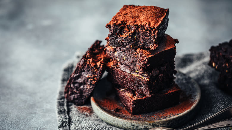 Stack of brownies