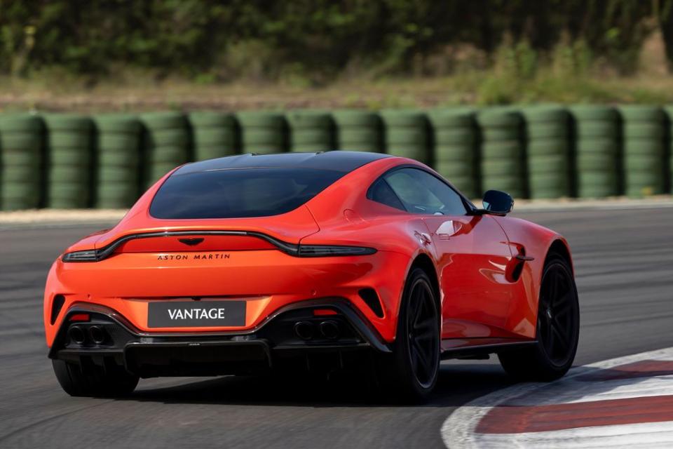 a red sports car on a race track