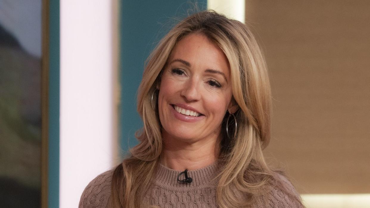 Cat Deeley on This Morning in taupe jumper