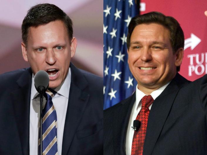 Billionaire investor and Trump megadonor Peter Thiel praises Florida Gov. Ron DeSantis as ‘the best of the governors’ for offering ‘a real alternative to California’