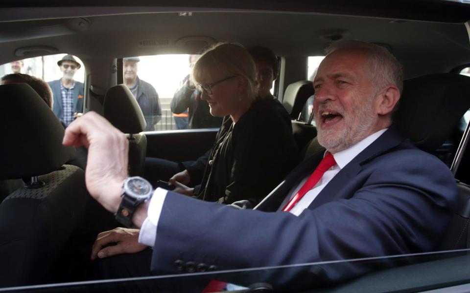 Labour leader Jeremy Corbyn leaves his home in north London after he called on the Prime Minister to resign, saying she should "go and make way for a government that is truly representative of this country". - Credit: Yui Mok/PA Wire