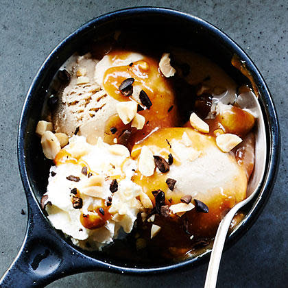 Coffee Sundaes with Salted Peanut Butter Caramel