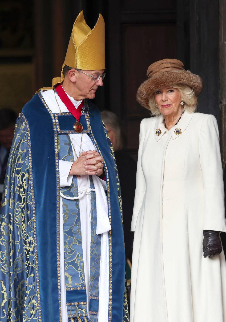 La Reina Camilla Asiste Al Servicio Real Santo En La Catedral De Worcester