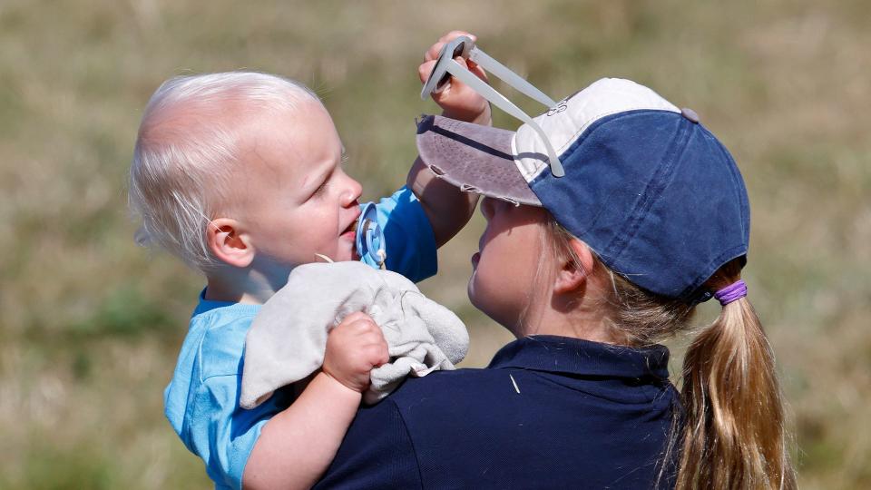 Brother-sister bonding time at Gatcombe