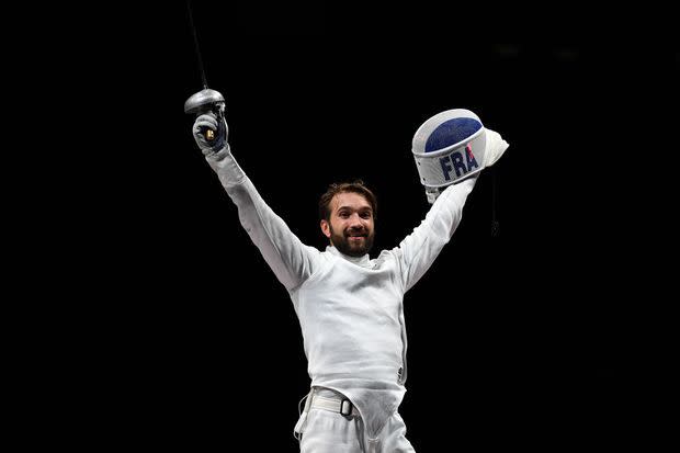 Romain Cannone après sa victoire, dimanche.