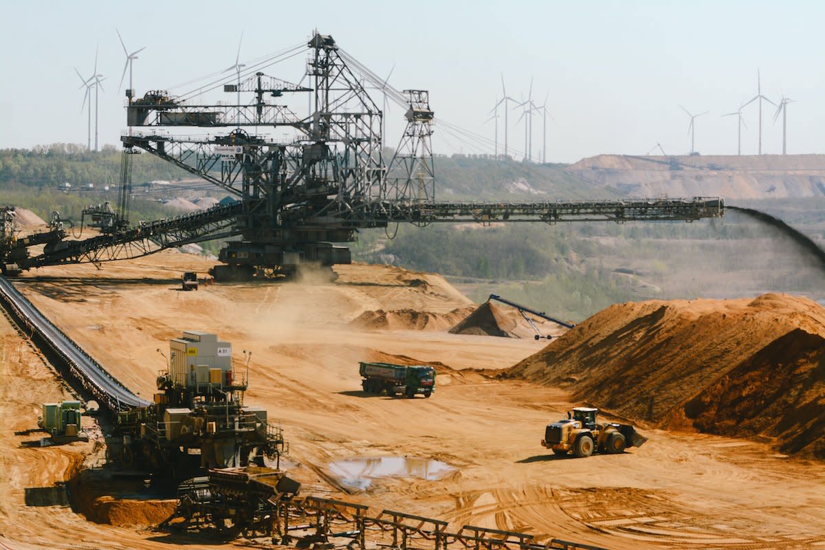 Ein Kohlebagger im von dem Energiekonzern RWE betriebenen Braunkohletagebau Garzweiler.