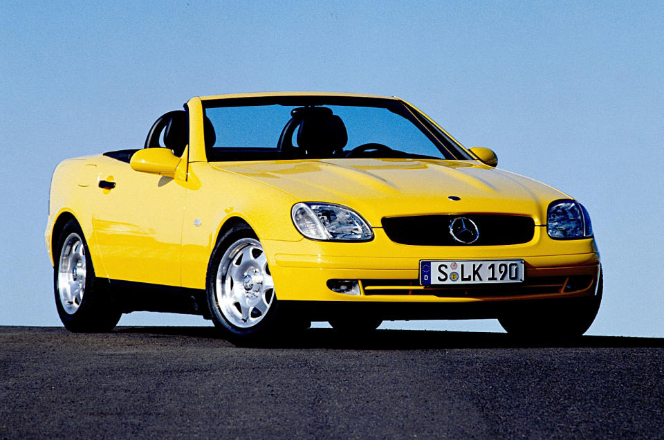 <p>The SLK two-seat roadster was produced in three generations for two decades before being renamed in 2016. In its original form, codenamed R170, it was powered by several engines, from a straightforward 2.0-litre to a supercharged 3.2-litre V6, which gave the AMG version an output of nearly 350bhp.</p><p>After a facelift in 2000, it continued for another four years before making way for the R171 generation – but the R170 story was not yet over.</p>