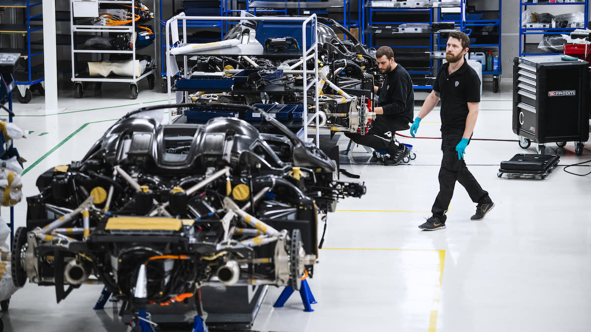 Une unité de production de l'usine Koenigsegg d'Angelholm, au sud de la Suède, le 26 novembre 2019. | Jonathan Nackstrand / AFP