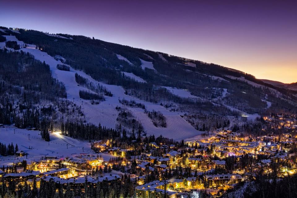 dusk in vail colorado