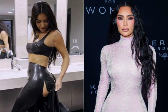 Kim Kardashian shows bum in see-through leggings during Paris gym trip
