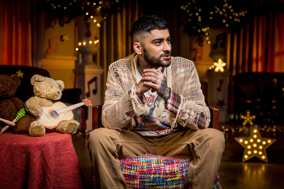 Zayn Malik is reading Music Is In Everything by Ziggy Marley for CBeebies Bedtime Stories (BBC/Guy Levy)