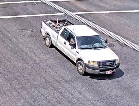 The white truck that the Tallahassee Police Department believes to have the suspect of a shooting that took place at Envision Credit Union, located on North Monroe, Friday, May 5, 2023.