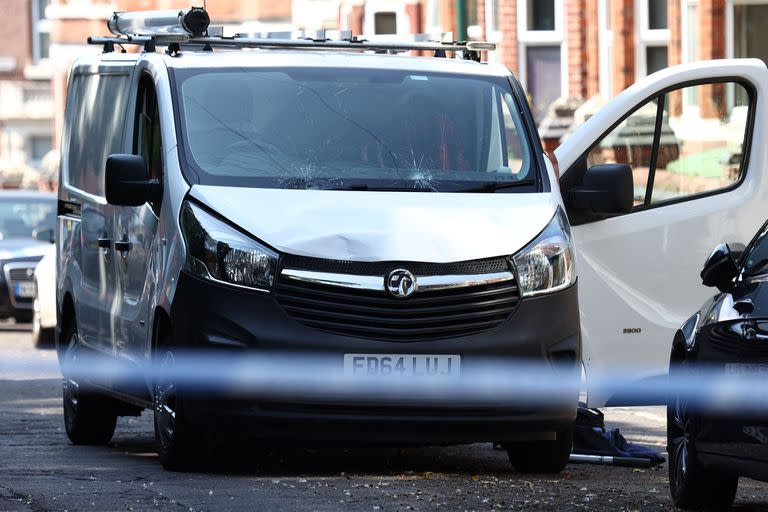 La camioneta que manejaba el detenido