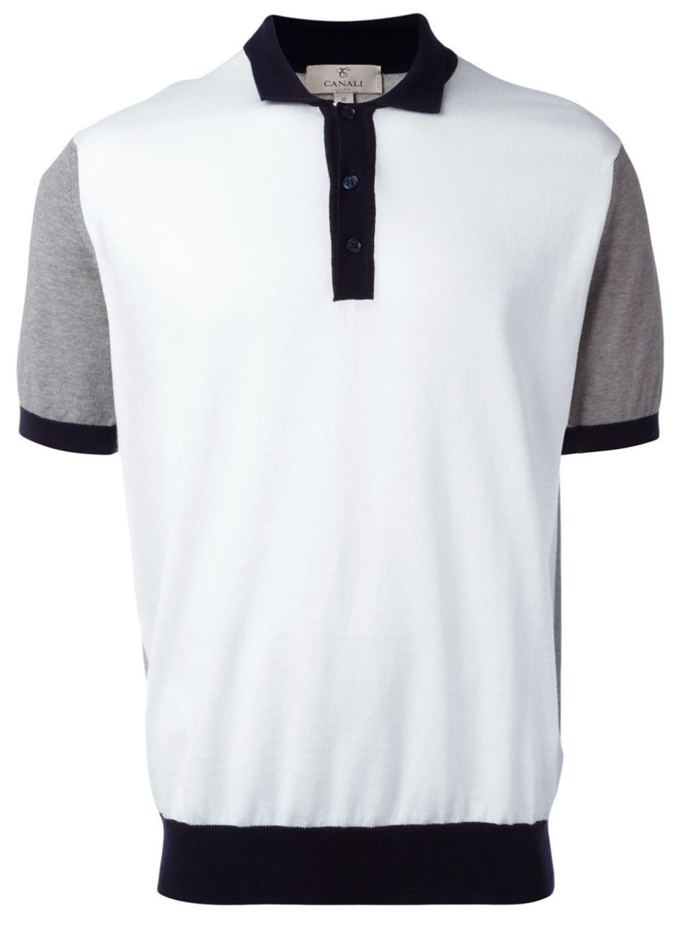 <p><strong>Contrast Polo Shirt</strong></p><p>Canali's contrast polo manages to be bold without using any over-the-top colors or patterns. </p><p><em>$410, <a rel="nofollow noopener" href="https://www.farfetch.com/ca/shopping/men/canali-contrast-polo-shirt--item-11832948.aspx?storeid=9661&from=listing&tglmdl=1&rnkdmnly=1&ffref=lp_pic_66_1_ " target="_blank" data-ylk="slk:farfetch.com;elm:context_link;itc:0;sec:content-canvas" class="link ">farfetch.com</a></em> </p>