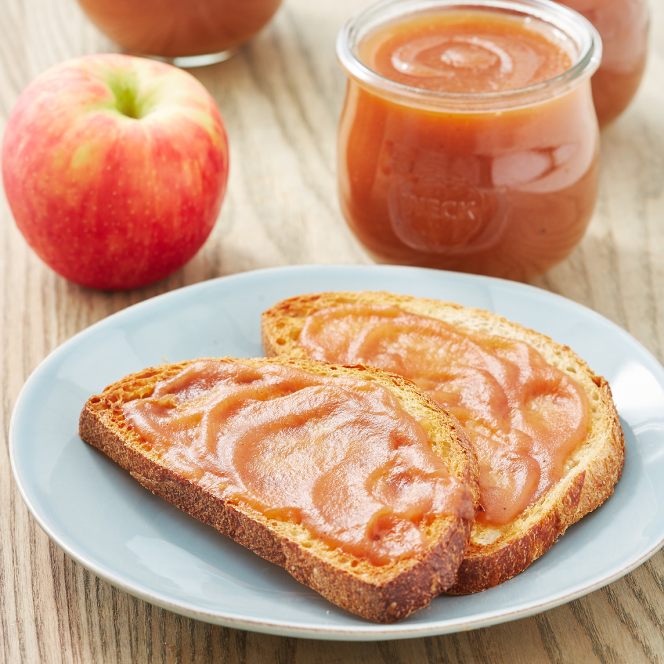 <p><a href="https://www.delish.com/cooking/recipe-ideas/recipes/a55071/apple-butter-recipe/" rel="nofollow noopener" target="_blank" data-ylk="slk:Apple butter;elm:context_link;itc:0;sec:content-canvas" class="link ">Apple butter</a> is the perfect thing to slather over toast, dip graham crackers in, or eat by the spoonful when no one is looking. </p><p>Get the recipe from <a href="https://www.delish.com/cooking/recipe-ideas/a28437657/crockpot-apple-butter-recipe/" rel="nofollow noopener" target="_blank" data-ylk="slk:Delish;elm:context_link;itc:0;sec:content-canvas" class="link ">Delish</a>.</p>