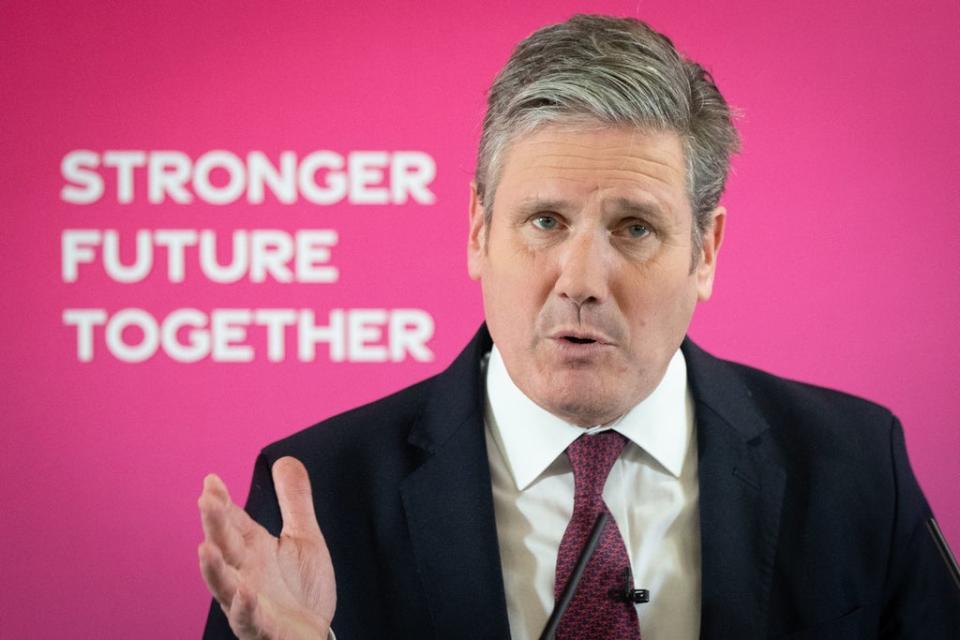 Labour leader Keir Starmer speaks during a press conference outlining Labour's plan for improving politics ahead of Wednesday's Opposition Day debate (PA)