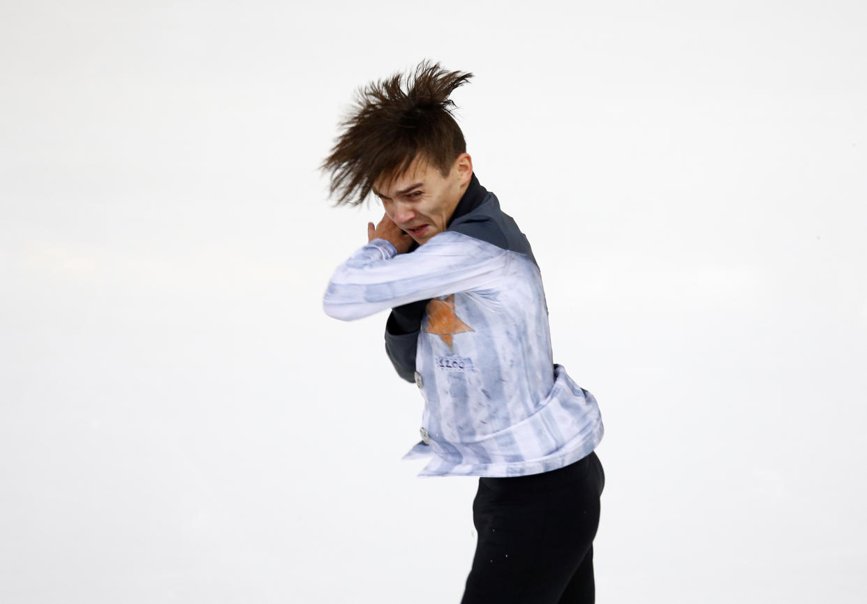 Figure Skating - ISU Grand Prix of Figure Skating - 2019 Internationaux de France - Patinoire Polesud, Grenoble, France - November 2, 2019   Russia's Anton Shulepov in action    REUTERS/Emmanuel Foudrot