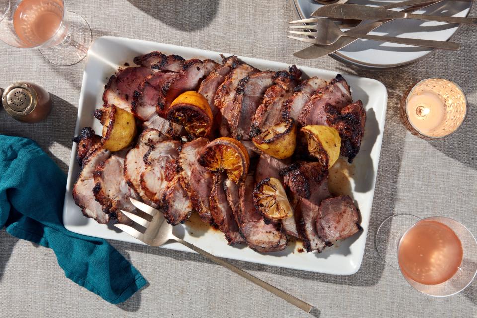 Pork shoulder steaks on the Thanksgiving table. (Holiday traditionalists, please look away.)