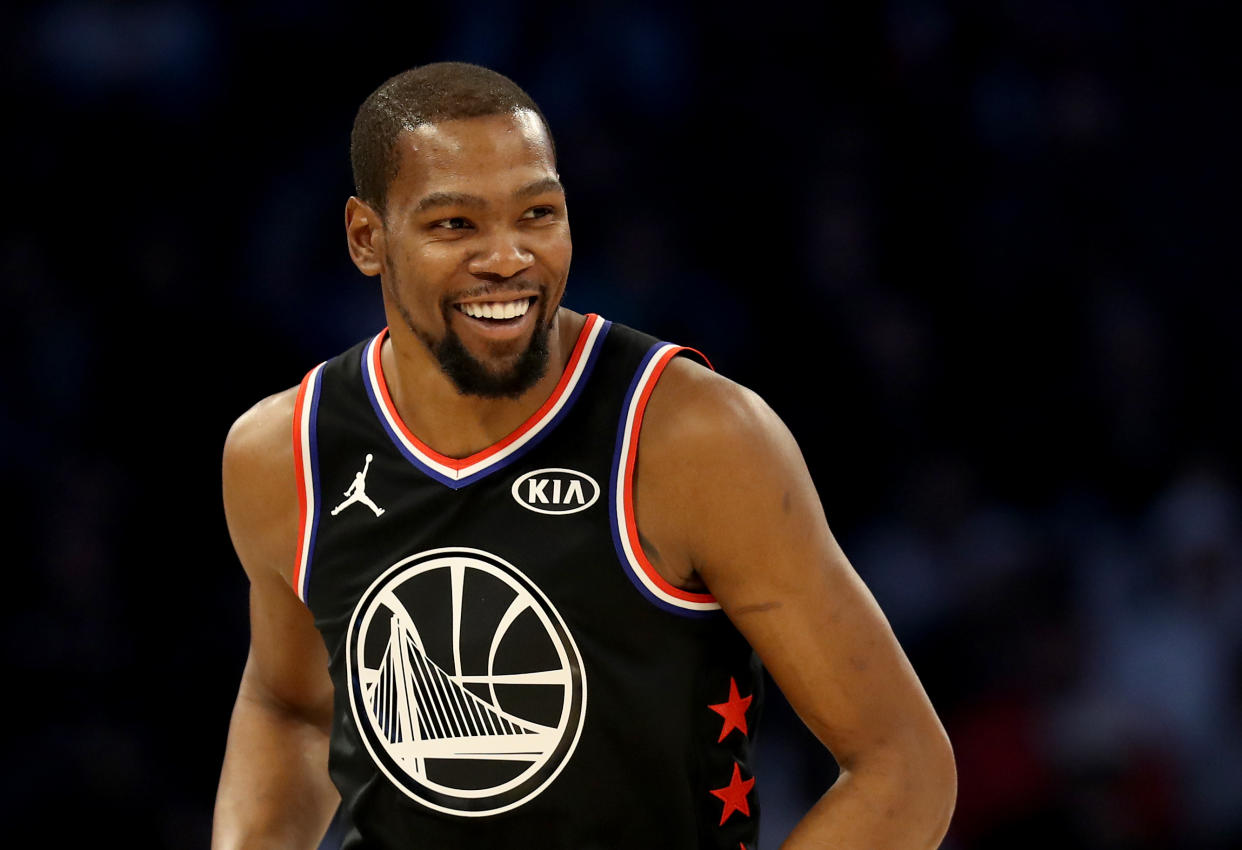 Kevin Durant won his second All-Star game MVP award on Sunday. (Getty)